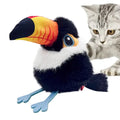 Interactive Flapping Chirping Bird Cat Toy USB Rechargeable Touch Claw Activated Soft Plush Material for Kitten Indoor Hunting