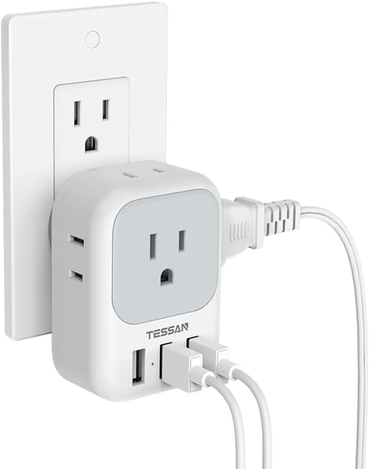 Multi Plug Outlet Extender with USB
