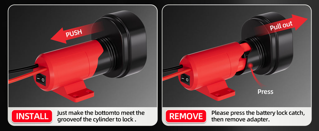 Adaptador de batería de 12V para adaptador Mil.waukee con interruptor, ruedas eléctricas, adaptador de batería, cable de calibre 12, para camiones RC DIY, robótica de juguete