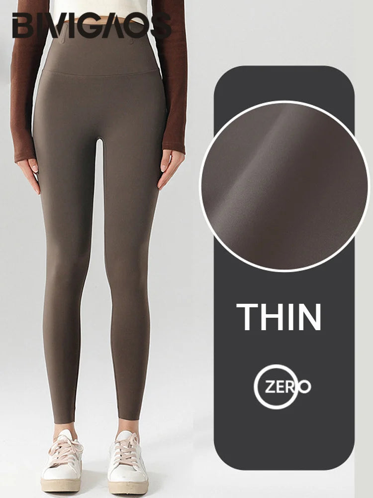 BIVIGAOS-mallas deportivas ajustadas de cintura alta sin costuras para mujer, Leggings de deporte para Fitness, temporada Primavera Verano