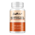 Magnesio con Zinc y vitamina D3 para dormir, hueso, corazón, soporte inmunológico, alivia el estrés y mejora el estado de ánimo, 120 cápsulas