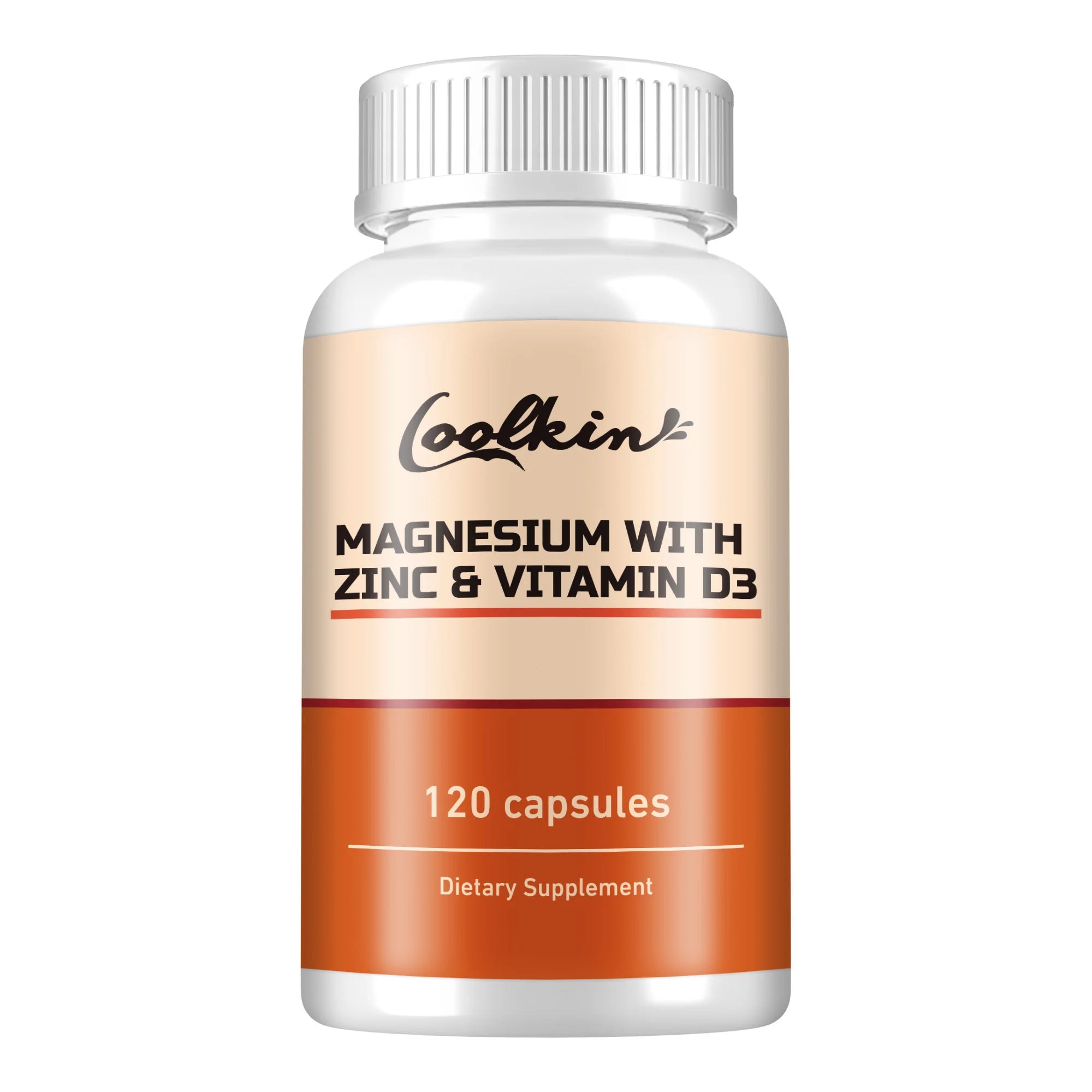 Magnesio con Zinc y vitamina D3 para dormir, hueso, corazón, soporte inmunológico, alivia el estrés y mejora el estado de ánimo, 120 cápsulas