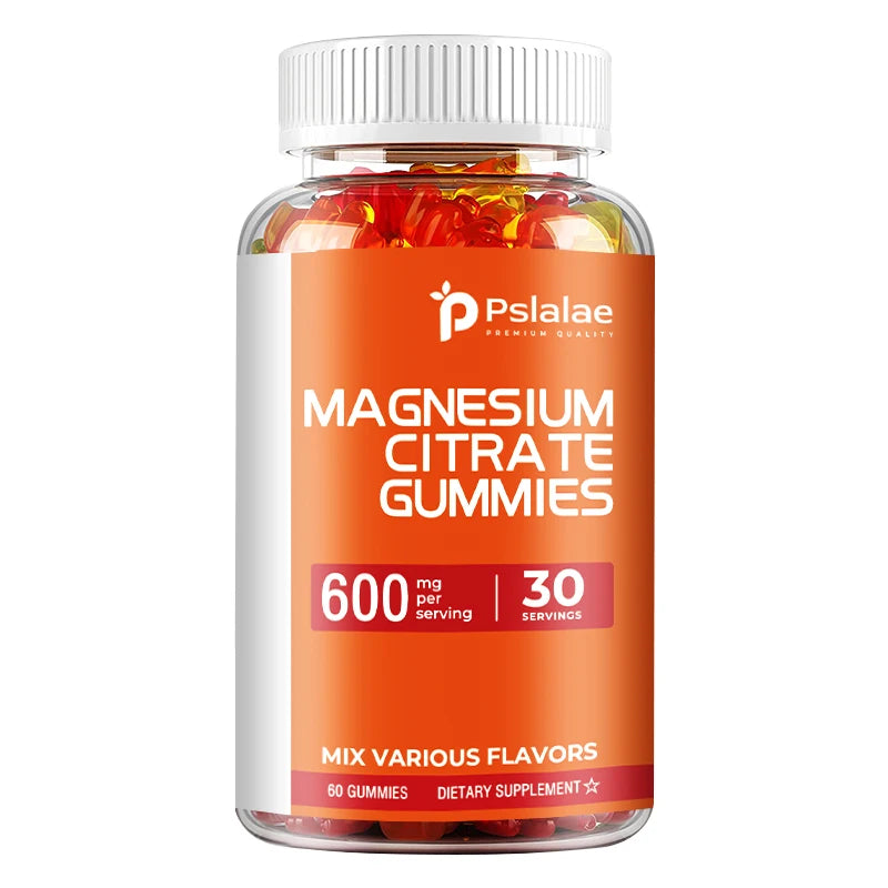 Citrato de magnesio-músculo, hueso, corazón, metabolismo y función de los nervios, alivio de la fatiga-60 gomitas