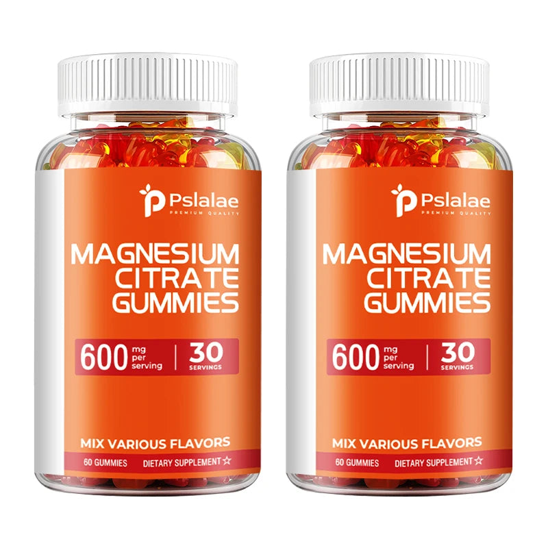 Citrato de magnesio-músculo, hueso, corazón, metabolismo y función de los nervios, alivio de la fatiga-60 gomitas