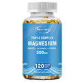 Complejo triple de magnesio - Apoya la salud del sistema muscular, óseo, cardiovascular y nervioso - 120 cápsulas