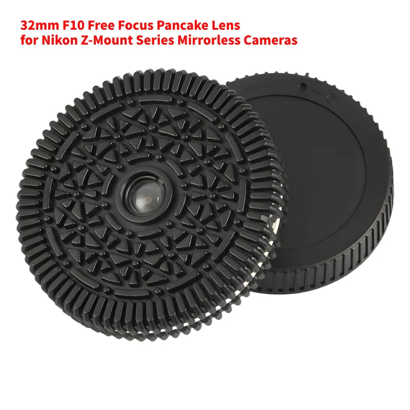Lente tipo panqueque de enfoque libre F10 de 32mm para Sony E Mount/para Nikon Z-Mount/para cámaras sin espejo Fuji X-Mount/EF-M/M43 Mount Series