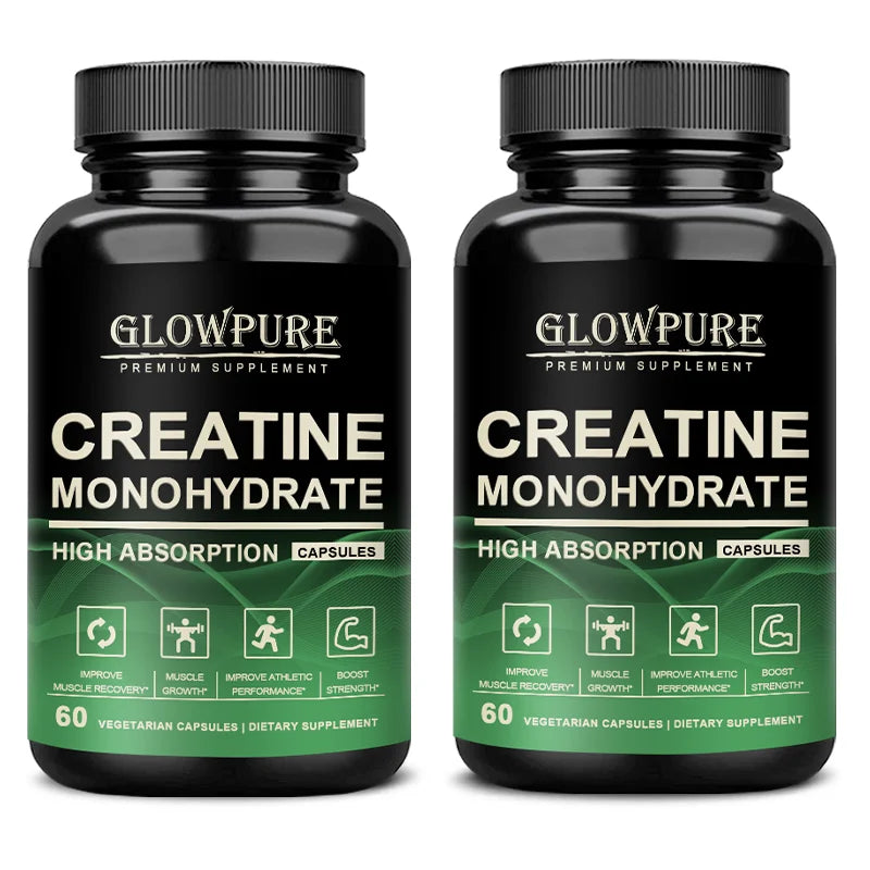 Cápsulas de monohidrato de creatina para mejorar la masa muscular, mejorar la fuerza y el rendimiento, recuperación de entrenamiento, ganador de masa