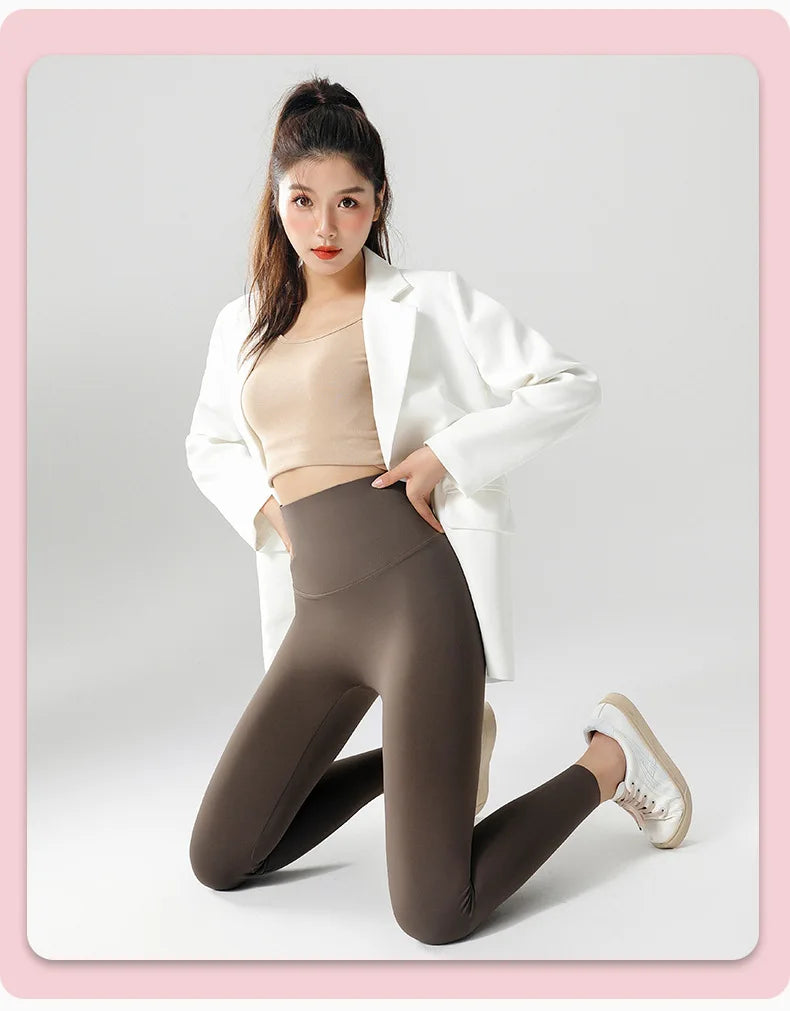 BIVIGAOS-mallas deportivas ajustadas de cintura alta sin costuras para mujer, Leggings de deporte para Fitness, temporada Primavera Verano
