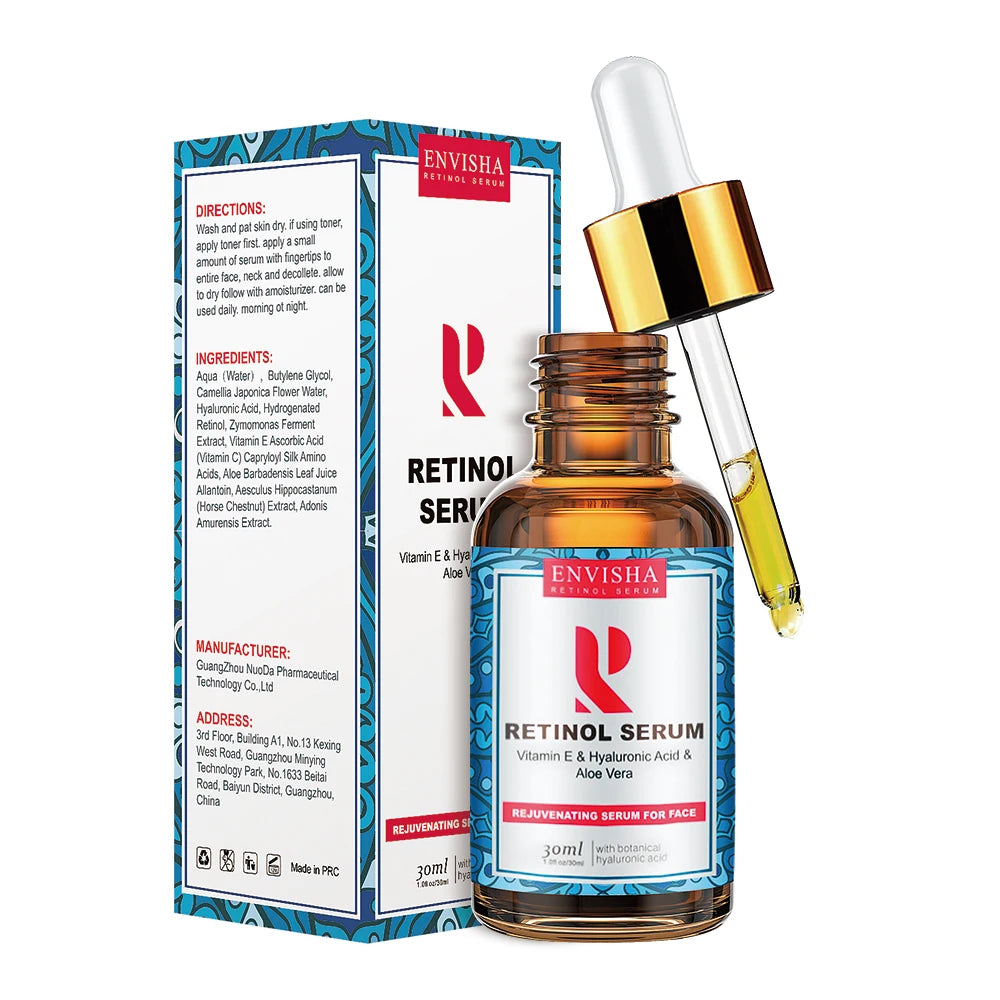 ENVISHA-suero Facial para el cuidado de la piel, vitamina C, ácido hialurónico, Retinol, esencia Facial, antiarrugas, envejecimiento, blanqueamiento, reducción de poros, Belleza