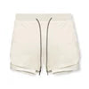 Wholesale 2 in 1 Tight Compression Fitness Shorts With Towel Loop Men Custom Logo Workout Running Gym Shorts
