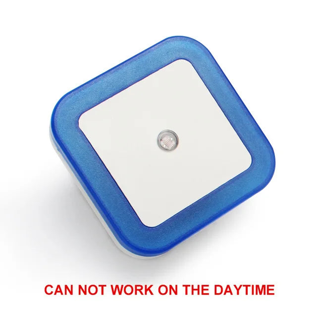 Luz LED nocturna enchufable UE EE. UU. con Sensor de iluminación, Control, ahorro de energía, luz de noche para niños, lámpara de pared para inodoro para dormitorio y hogar