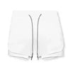 Wholesale 2 in 1 Tight Compression Fitness Shorts With Towel Loop Men Custom Logo Workout Running Gym Shorts