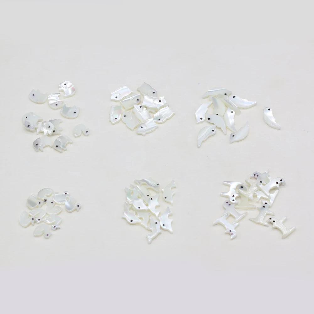 Conchas naturales de agua dulce para mujer, cuentas de conchas de perlas de animales, pendientes hechos a mano, pulseras, accesorios de joyería, 5 piezas
