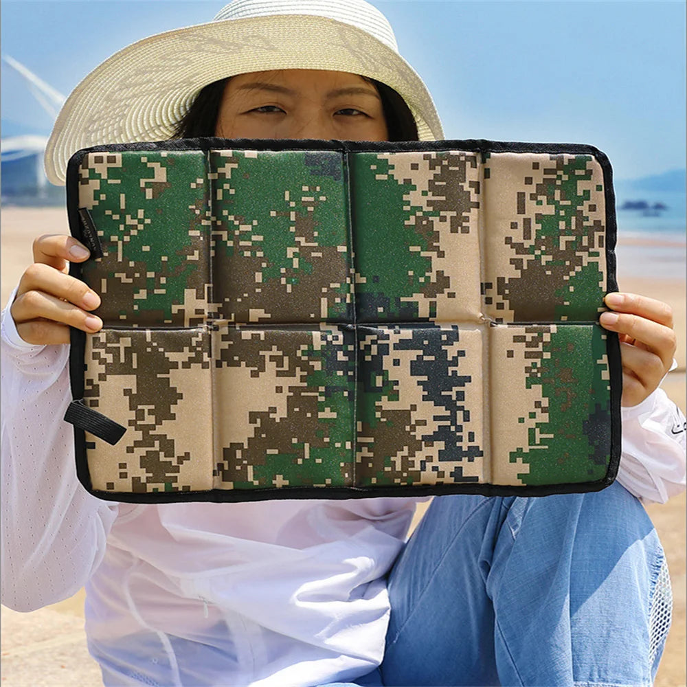 Esterilla plegable portátil para acampar, almohadilla de espuma para sentarse, impermeable, tela Oxford, playa, evita la suciedad, senderismo, Picnic pequeño, asiento al aire libre