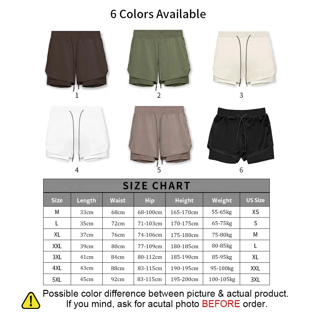 Wholesale 2 in 1 Tight Compression Fitness Shorts With Towel Loop Men Custom Logo Workout Running Gym Shorts