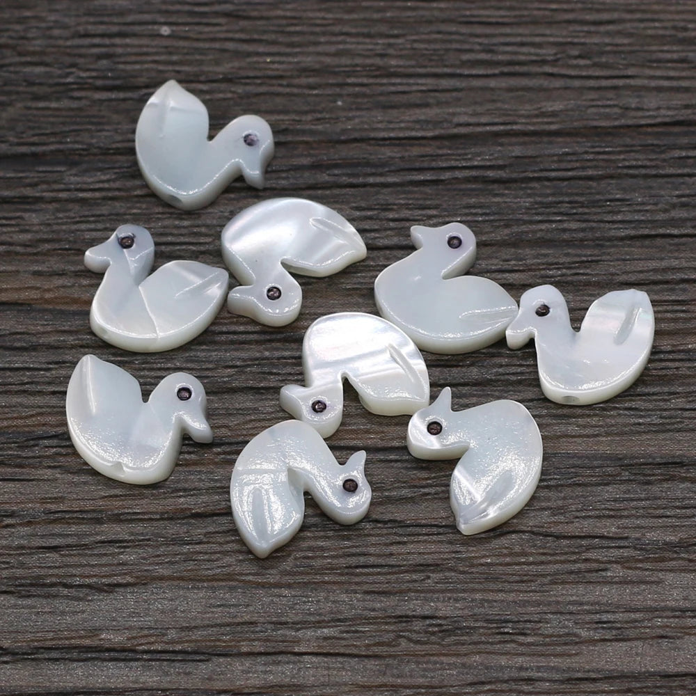 Conchas naturales de agua dulce para mujer, cuentas de conchas de perlas de animales, pendientes hechos a mano, pulseras, accesorios de joyería, 5 piezas