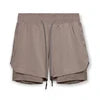 Wholesale 2 in 1 Tight Compression Fitness Shorts With Towel Loop Men Custom Logo Workout Running Gym Shorts