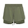 Wholesale 2 in 1 Tight Compression Fitness Shorts With Towel Loop Men Custom Logo Workout Running Gym Shorts