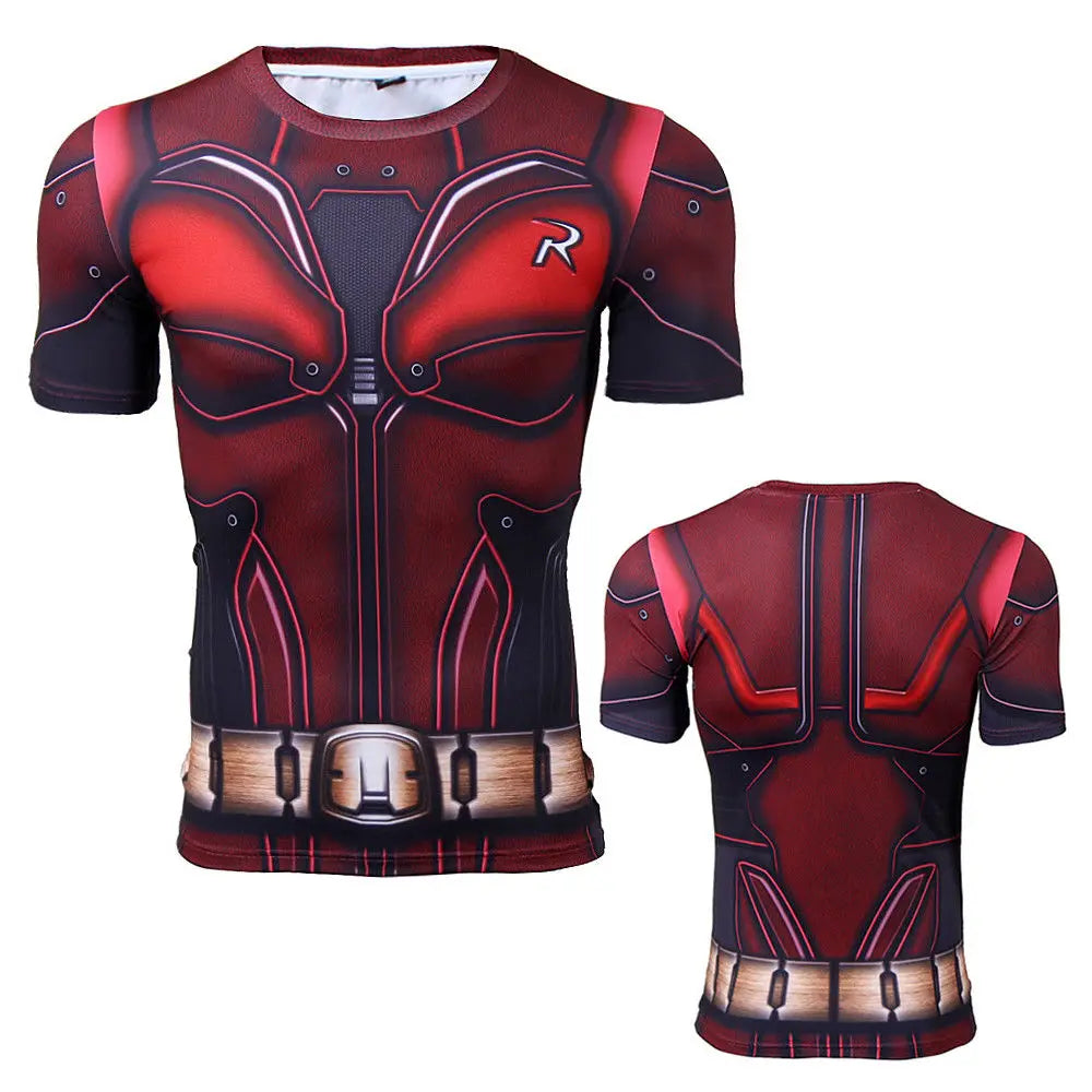 Camisetas con estampado 3D para hombre, camisa de compresión, Cosplay de héroe, camisetas de manga larga, ropa de culturismo para gimnasio y Fitness
