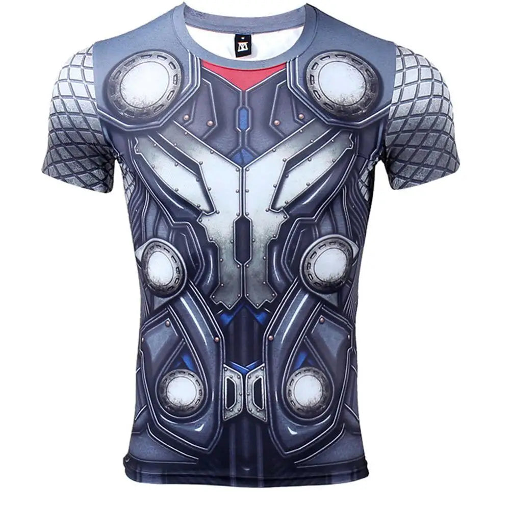 Camisetas con estampado 3D para hombre, camisa de compresión, Cosplay de héroe, camisetas de manga larga, ropa de culturismo para gimnasio y Fitness
