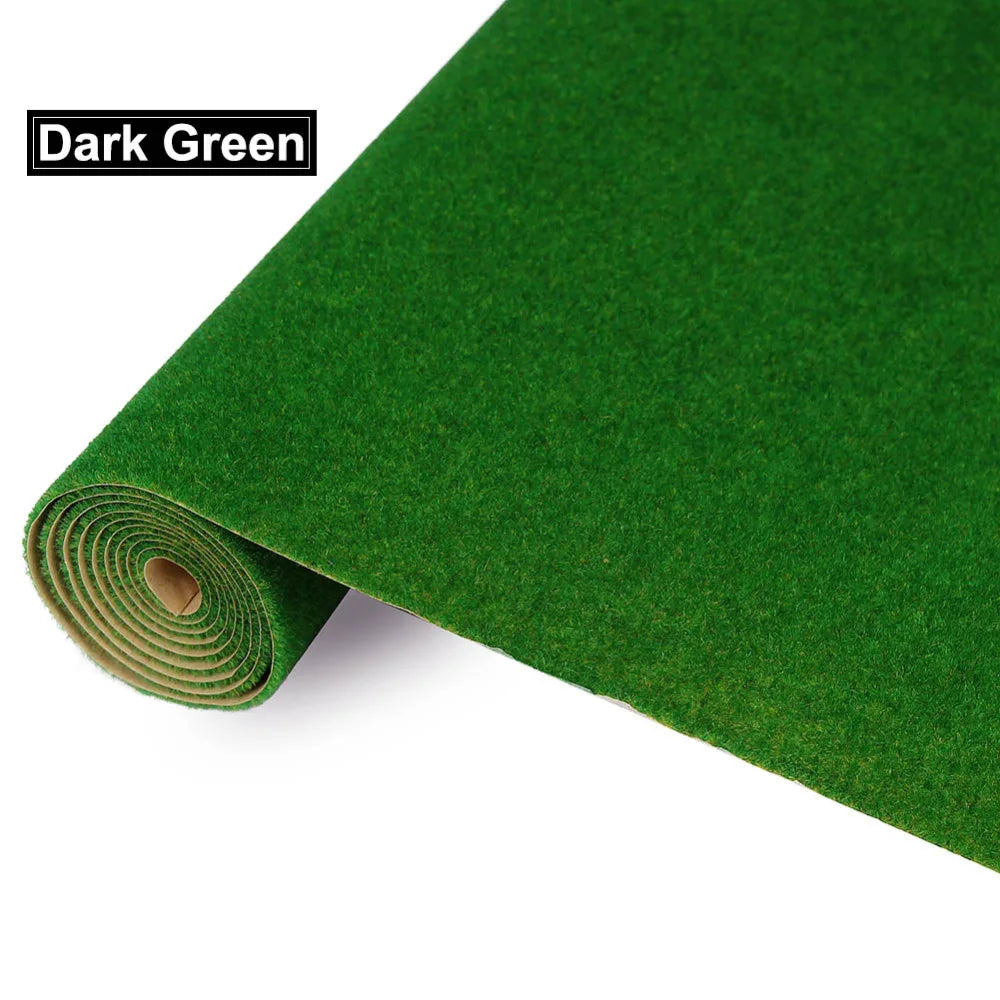 Evemodel-alfombrilla de césped de 0,4 m x 1m, modelo de césped Artificial verde, alfombras de césped para modelo arquitectónico, diseño de tren de paisaje, escala HO O N