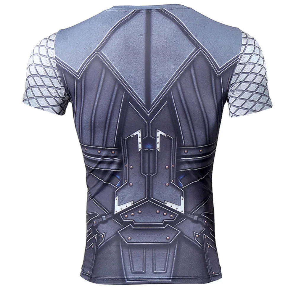 Camisetas con estampado 3D para hombre, camisa de compresión, Cosplay de héroe, camisetas de manga larga, ropa de culturismo para gimnasio y Fitness