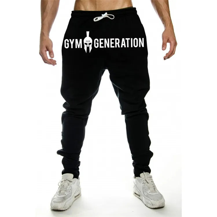 Pantalones de marca de alta calidad, pantalones elásticos informales para Fitness, ropa de culturismo, pantalones de chándal militares informales de color azul marino, pantalones para correr