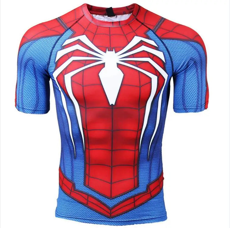 Camisetas con estampado 3D para hombre, camisa de compresión, Cosplay de héroe, camisetas de manga larga, ropa de culturismo para gimnasio y Fitness