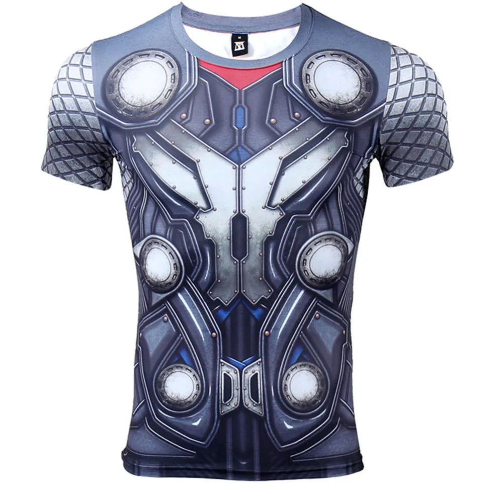 Camisetas con estampado 3D para hombre, camisa de compresión, Cosplay de héroe, camisetas de manga larga, ropa de culturismo para gimnasio y Fitness