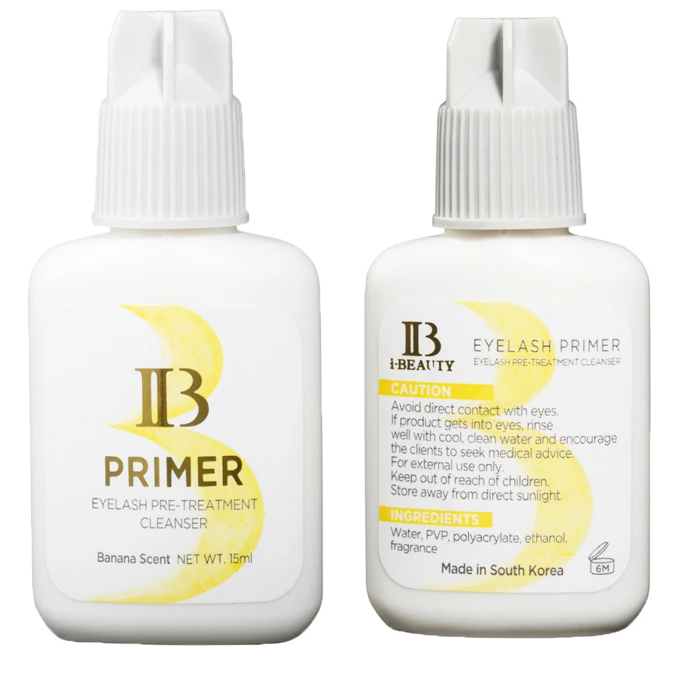 I Beauty Primer recoger agente fijador Super Bonder extensión de pestañas limpiador de imprimación transparente ib plátano rosa aroma