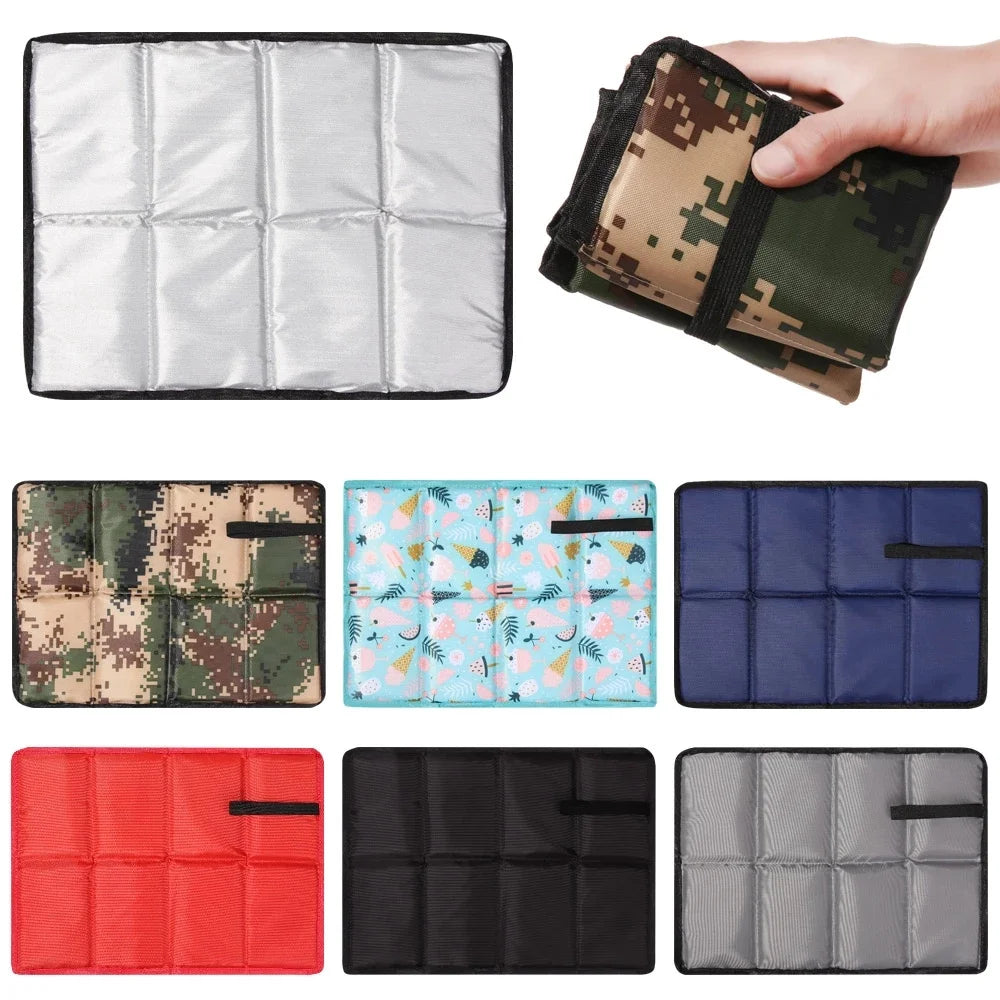 Esterilla plegable portátil para acampar, almohadilla de espuma para sentarse, impermeable, tela Oxford, playa, evita la suciedad, senderismo, Picnic pequeño, asiento al aire libre