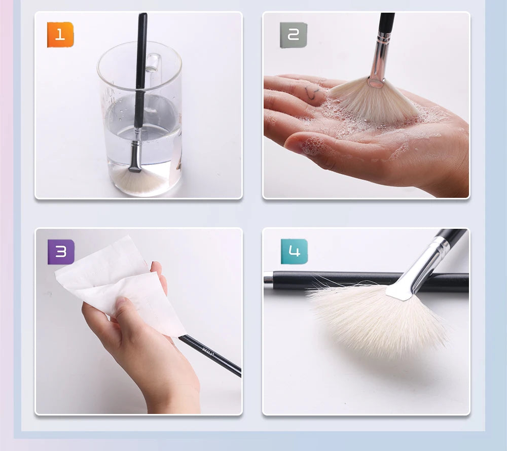 BEILI-Juego de brochas de maquillaje de doble punta, profesional, 12 Uds., contorno vegano, base en polvo, bronceador de cejas, Kit de cosméticos