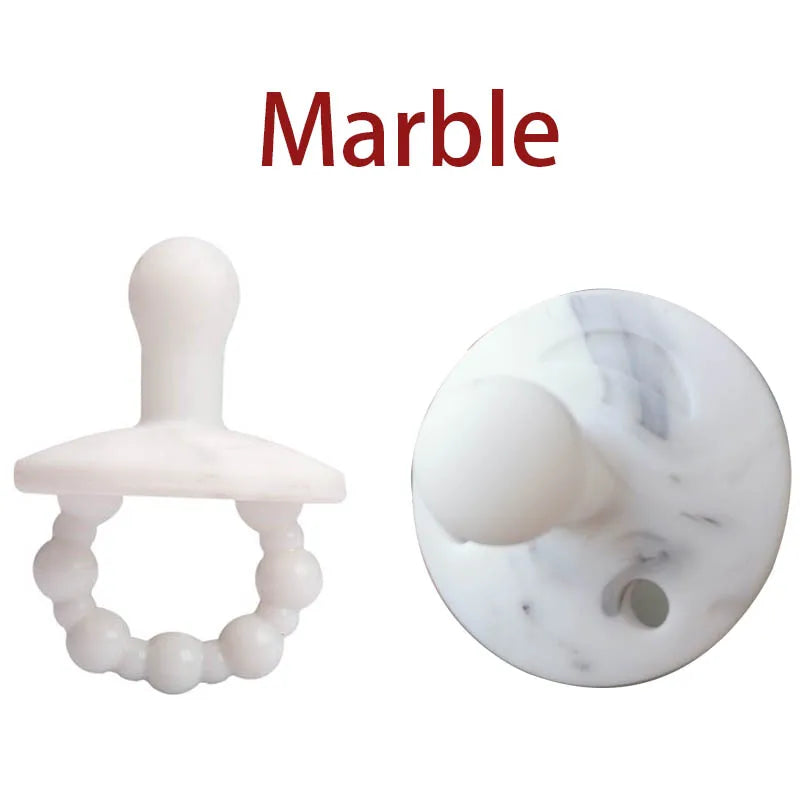 Chupete de silicona para bebé, chupete suave sin BPA, tetina simulada para bebé recién nacido, juguete mordedor para dentición, cadena de chupete colgante