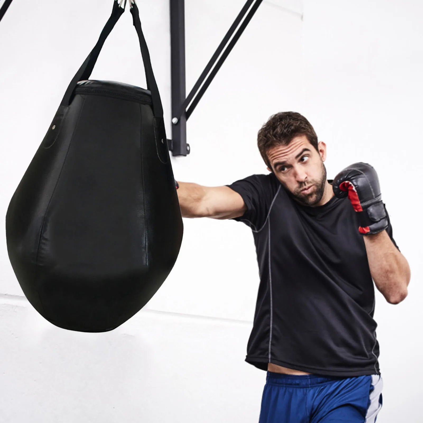 Saco de boxeo pesado para Fitness, bolsa de Kickboxing de cuero PU, MMA, Muay Thai, saco de arena colgante para entrenamiento de boxeo, equipo de Fitness