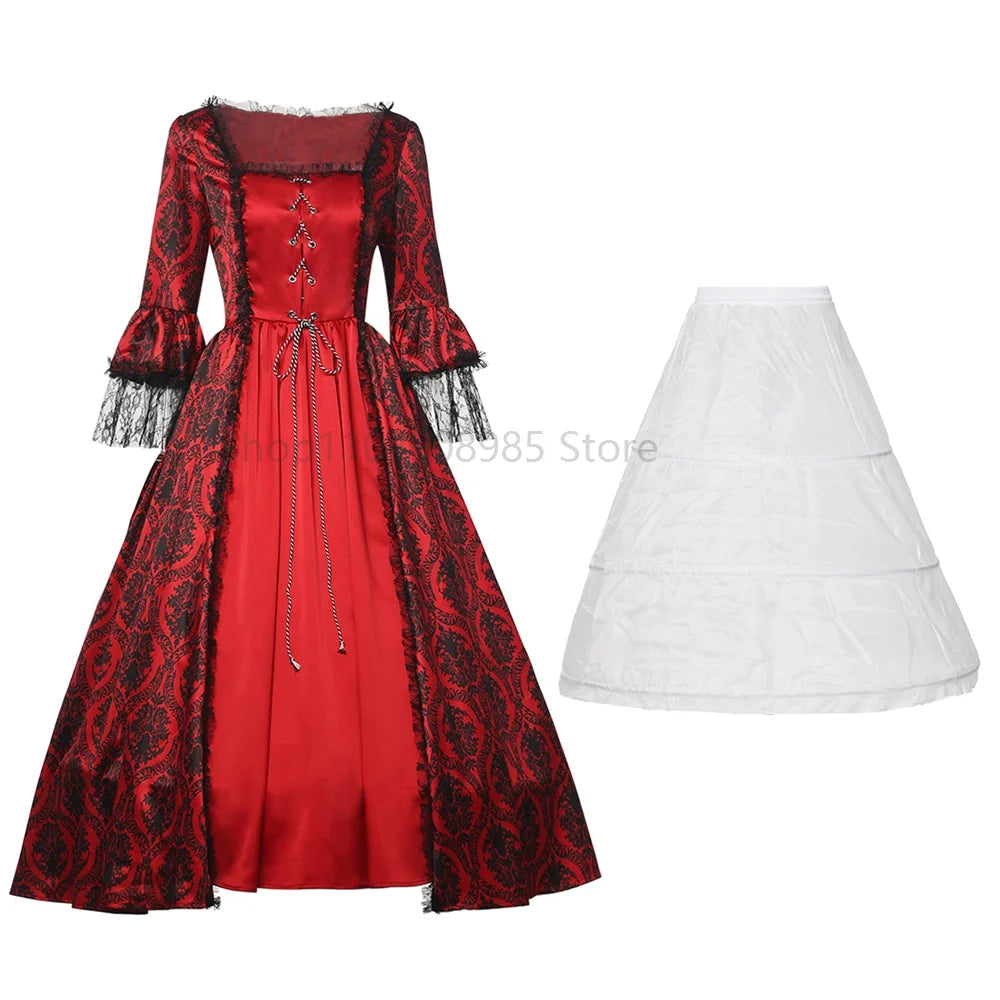 Vestidos victorianos para mujer Vestido de mascarada de corte vintage Vestido de noche oscilante de fiesta de lolita gótica medieval