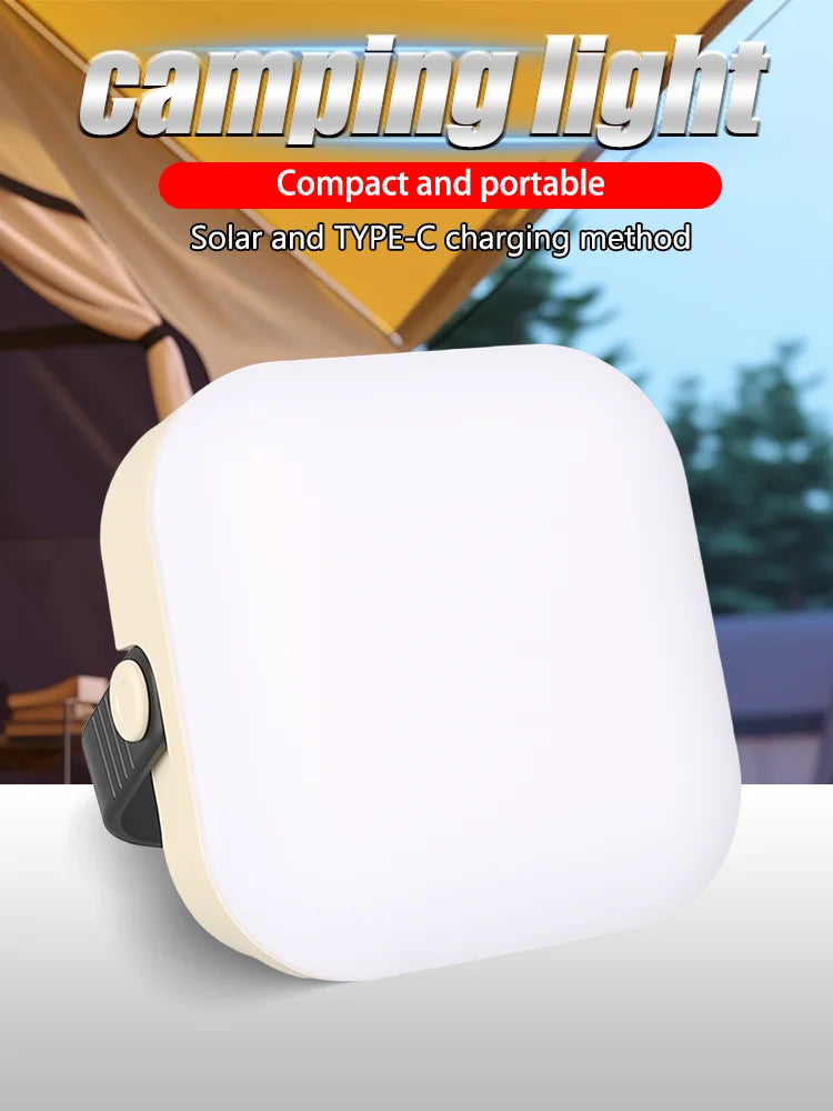 Mini reflector COB, linterna de bolsillo recargable para acampar al aire libre, luz de tienda impermeable de emergencia con pantalla Digital y gancho