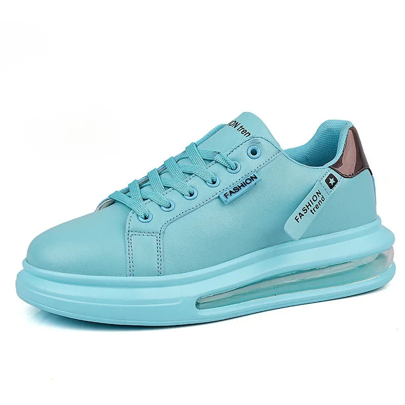 Zapatillas de deporte con plataforma para hombre, zapatos informales, nuevos zapatos suaves y cómodos de cuero Pu, zapatos planos de marca de tendencia, zapatos informales para hombre, Tenis nuevos