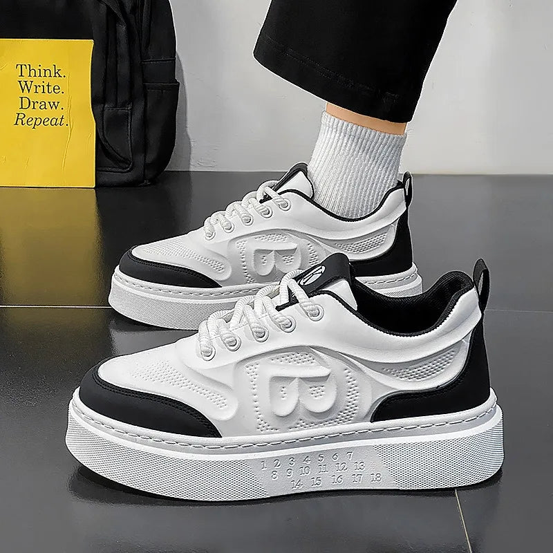 Tenis Para Hombre 2025, zapatos deportivos informales Para Hombre, tendencia Primavera Verano, zapatos planos bajos de cuero, calzado para caminar para Hombre, versátil Plus