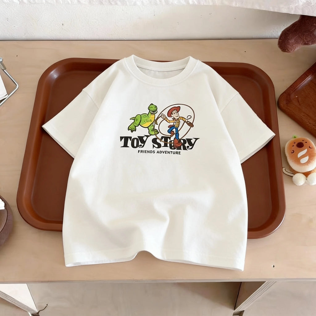 Ropa de verano con estampado de coches de dibujos animados para niños, camisetas de manga corta, ropa para niños, camiseta con cuello redondo, camisetas de disfraz para niños
