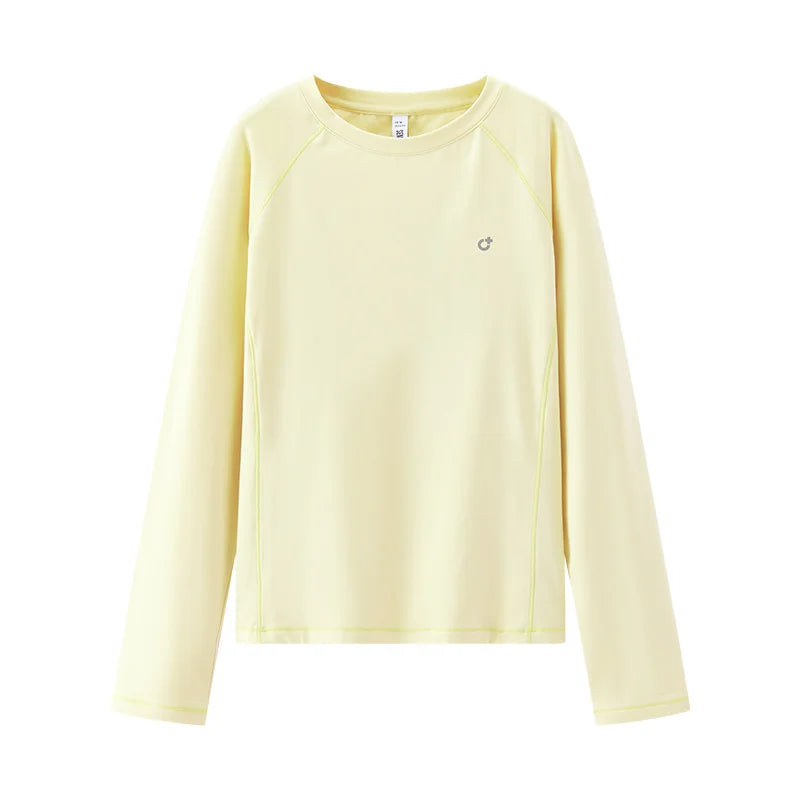 Semir-camisetas de manga larga para mujer, Panel de secado rápido que absorbe la humedad, para exteriores, invierno, manga raglán, forro polar, 2025