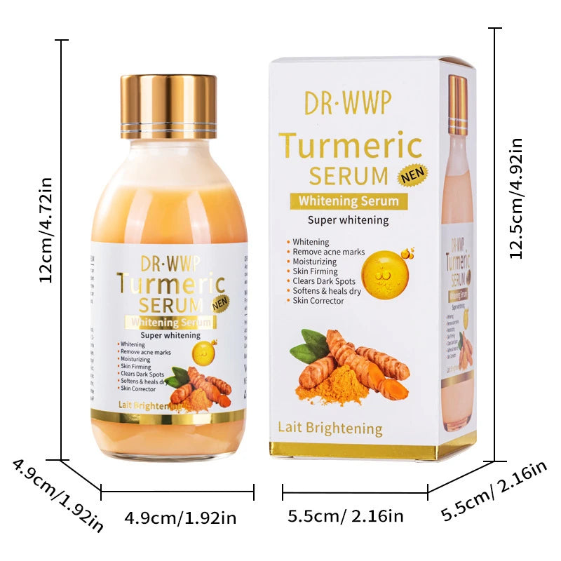 Esencia de 125 ml con Arbutina/Cúrcuma/Vitamina C para una Piel Radiante, Hidratante y Reafirmante, Esencia Líquida con AHA/Papaya/Glutatión/Ácido Kójico