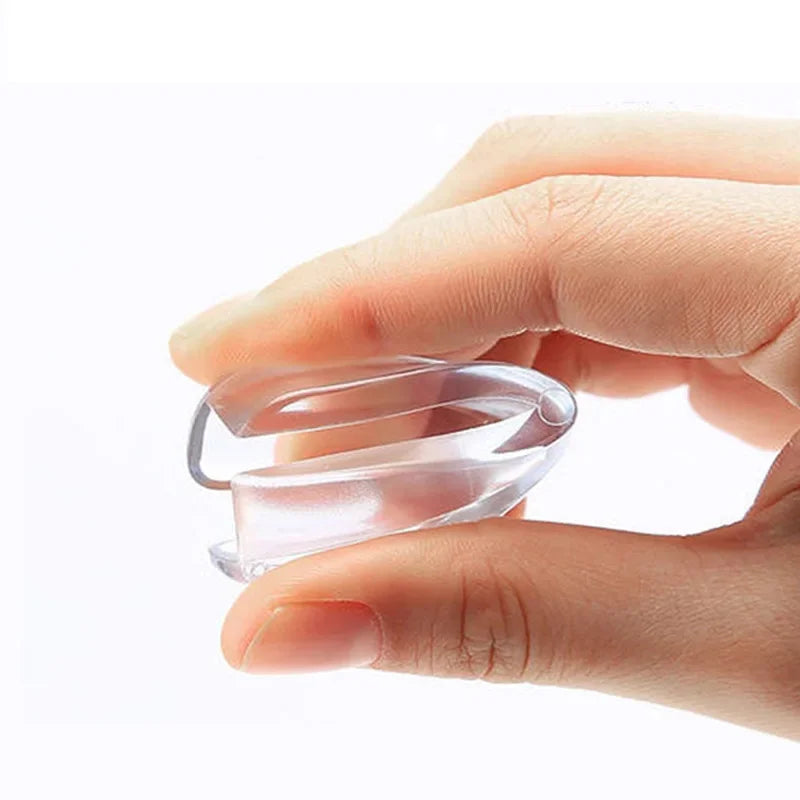 Protector de esquinas de silicona para seguridad de bebés, protector de bordes de mesa suave y transparente, anticolisión, 4/10 Uds.