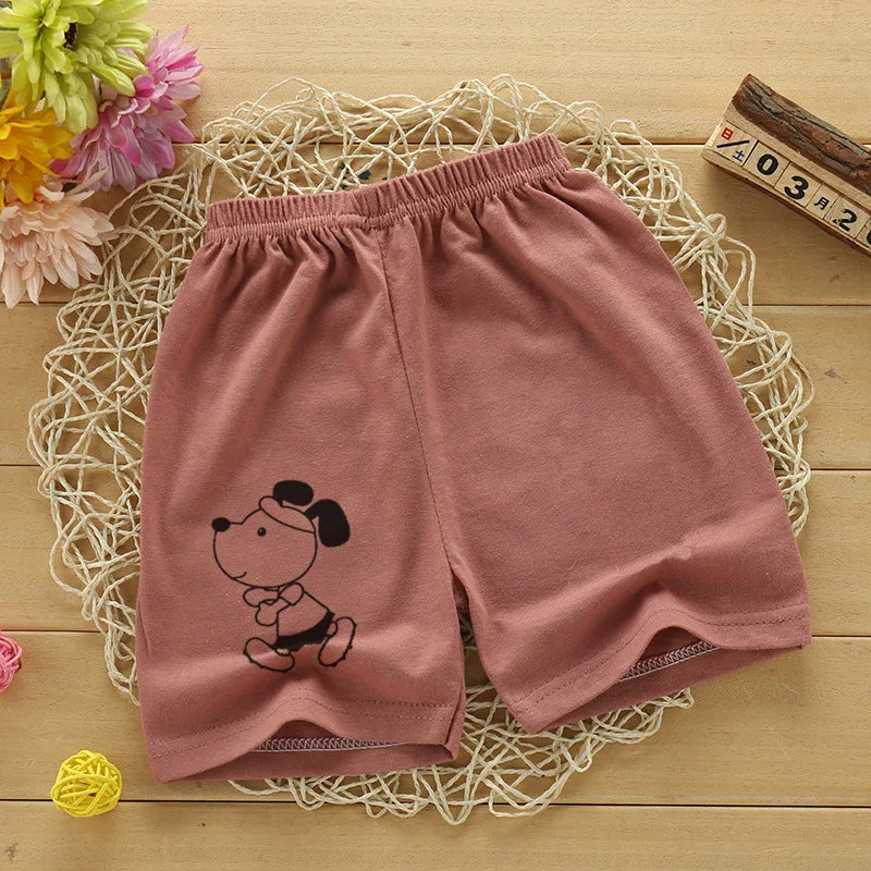 Pantalones cortos para niños y niñas, ropa para niños, pantalones cortos de algodón sólido transpirable de verano para bebés, pantalones cortos deportivos informales para playa elásticos