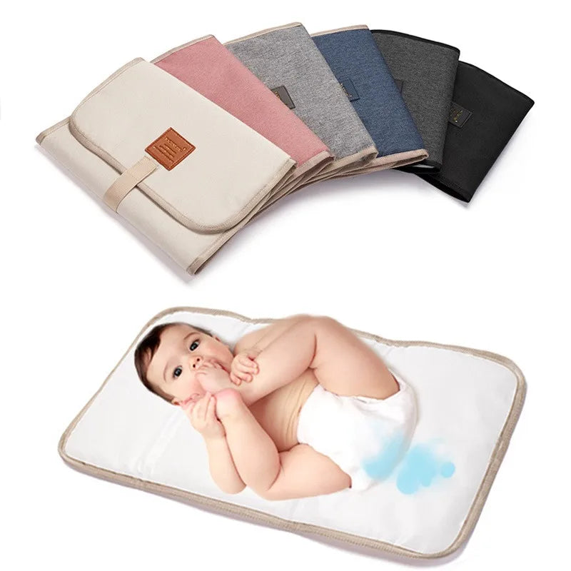 Cambiador de pañales plegable para bebé, almohadilla impermeable para pañales para recién nacidos, cambiador portátil para niños pequeños, hoja de pañales Oxford duradera para bebé