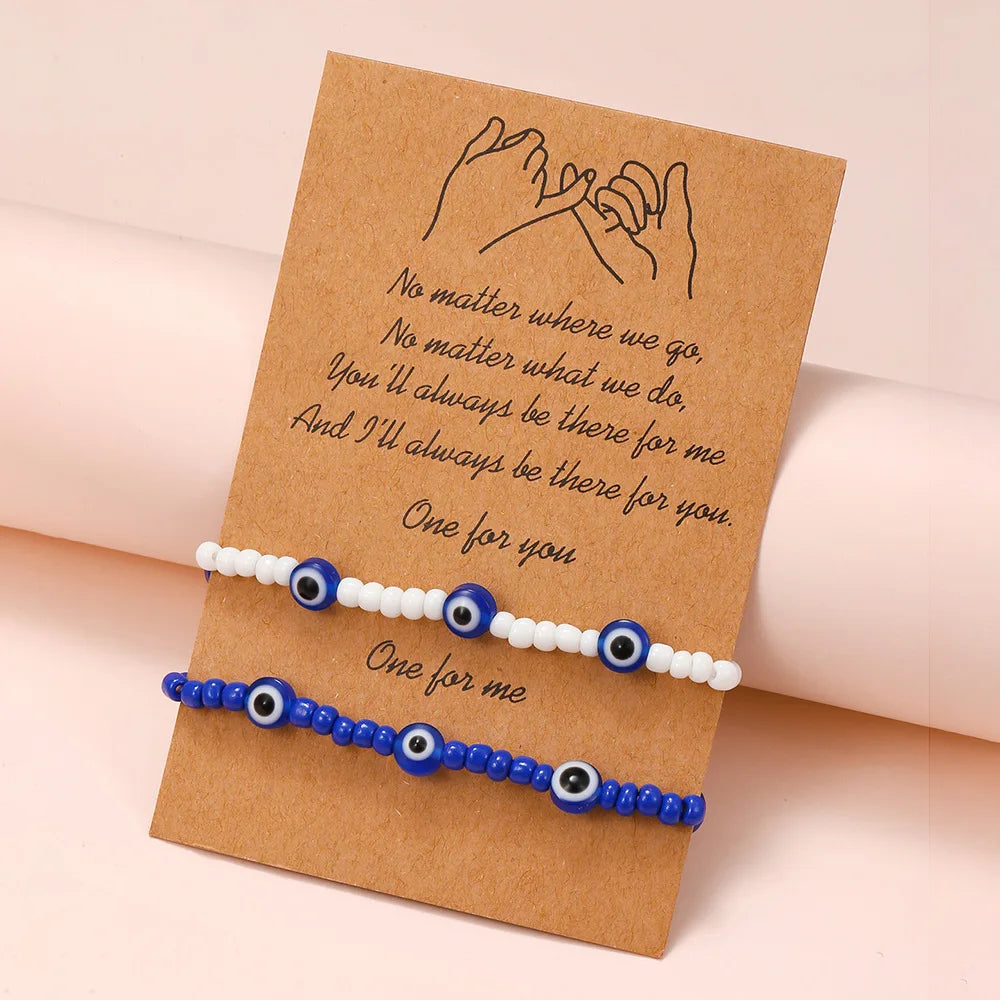 Pulsera de pareja para mujer, cadena de cuerda trenzada hecha a mano, corazón de madre e hija, pulseras con dijes, regalo de joyería de hermana de la amistad de la suerte