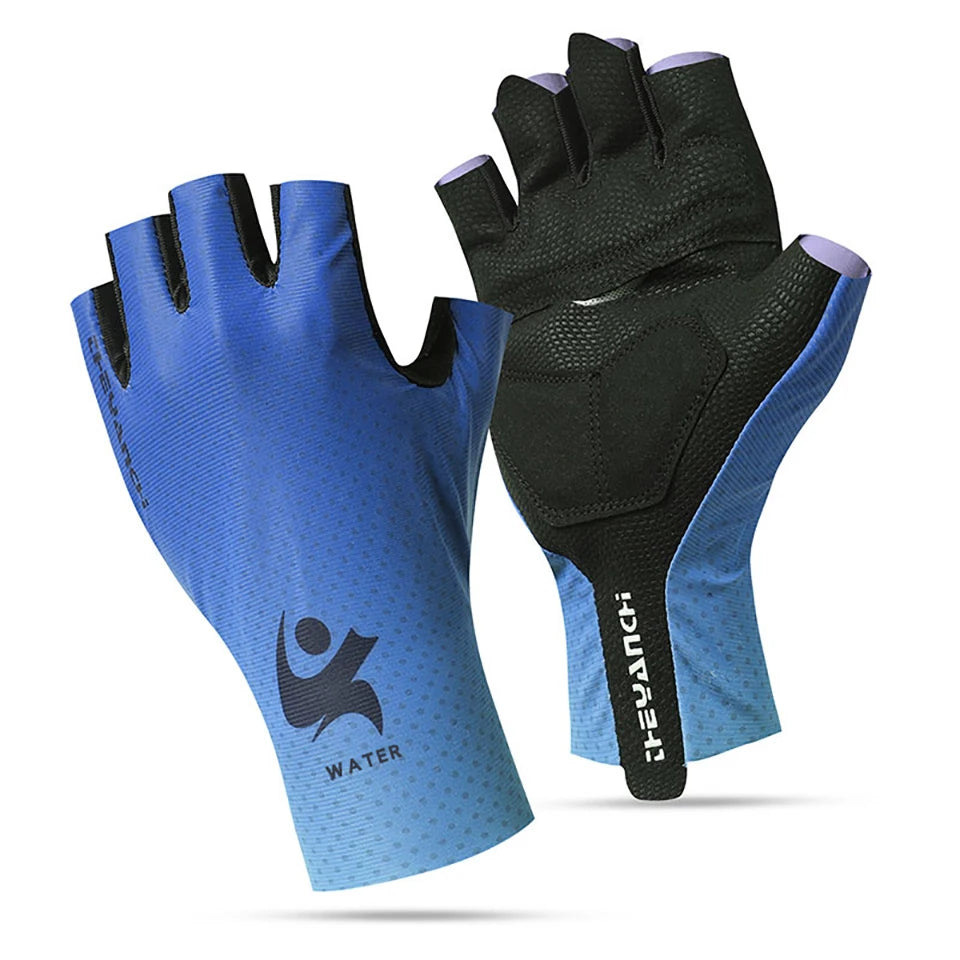 Guantes de ciclismo para hombre y mujer, guantes de verano para deportes al aire libre, pesca, antideslizantes, transpirables, medio dedo, para Fitness, MTB, Unisex