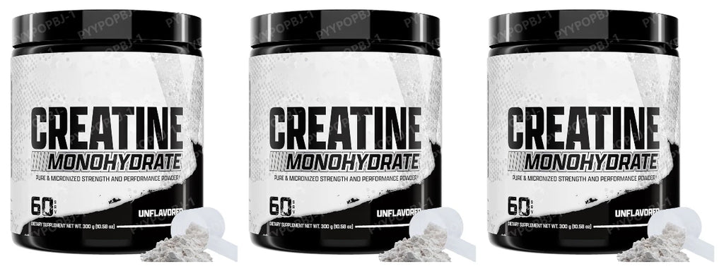 Creatina Monohidrato en Polvo, 60 Porciones, Sin Sabor, 5g de Creatina Micronizada, Sin Gluten