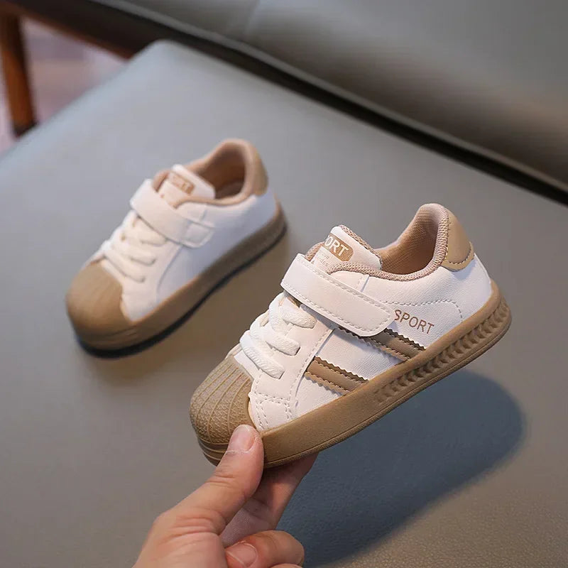 Zapatos informales para niños, zapatillas deportivas para niños, zapatillas de tenis transpirables, zapatos para bebés y niñas, zapatos planos blancos de moda de primavera para correr