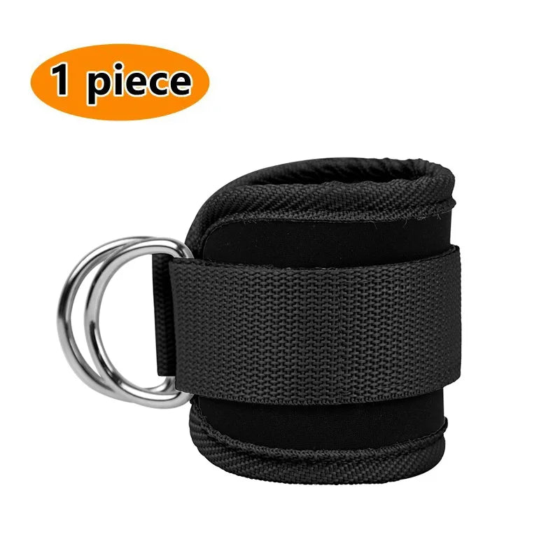 Correas de tobillo ajustables para fitness con anillo en D, soporte para entrenamientos de fuerza de piernas en gimnasio, polea con hebilla, protector deportivo de seguridad para abductores.