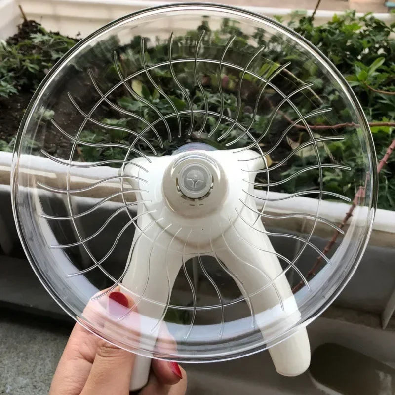 Rueda para correr para hámster, platillo volador silencioso, rueda de eje de acero, juguetes de disco para correr, jaula, accesorios para hámster de animales pequeños